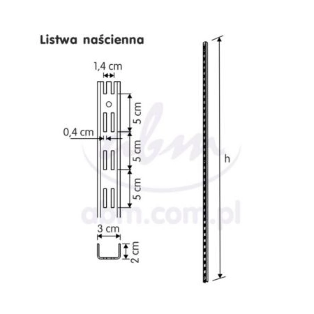 Listwa naścienna 200 cm